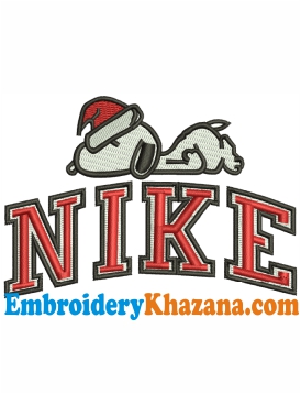 Nike Snoopy Embroidery Design