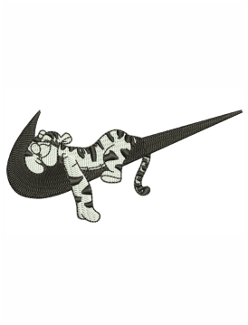 Nike With Tiger Embroidery Design