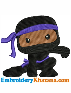 Ninjas Boy Machine Embroidery Design