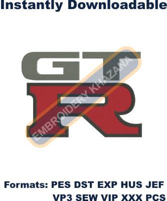Nissan GTR Back Size Embroidery Design