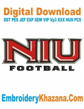 NIU Huskies Football Embroidery Design