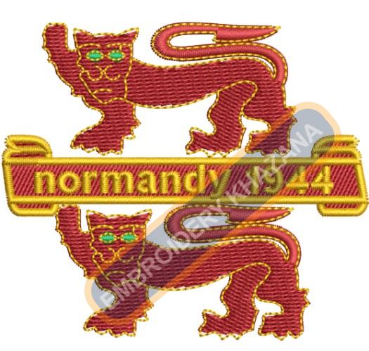 Normandy Crest Embroidery Design