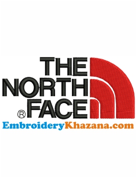 North Face Logo Embroidery Design