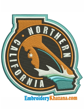 Northern California Logo Embroidery Design