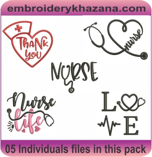 Nurse Embroidery Pack
