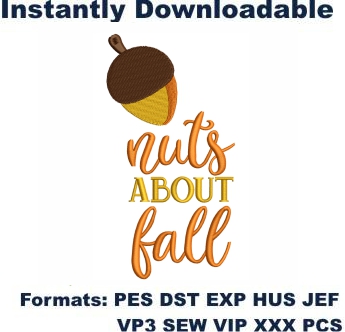 Nuts About Fall Embroidery Designs