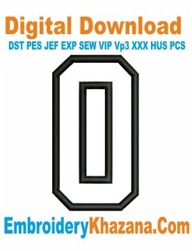 O Letter Applique Embroidery Design
