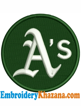 Oakland Athletics Logo Embroidery Design