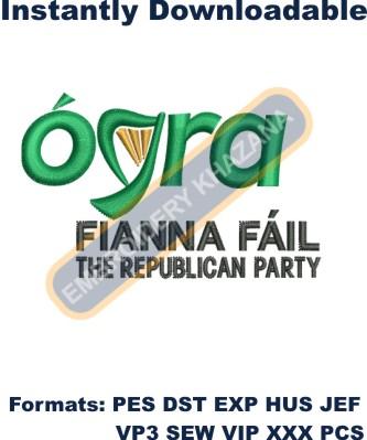 Ogra Republican Party Embroidery Design