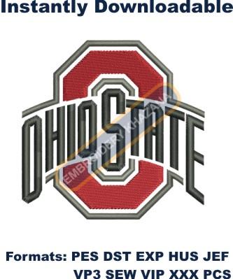 Ohio State Buckeyes Logo embroidery Design