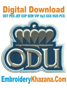 Old Dominion Monarchs Football Embroidery Design