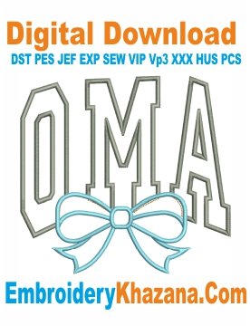 Oma Applique Embroidery Design