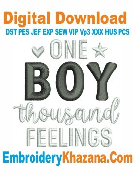 One Boy Thousand Embroidery Design