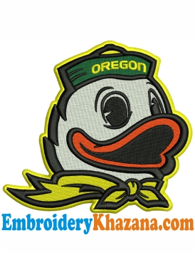 Ducks Football Logo Embroidery Design