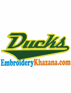 Oregon Ducks Logo Embroidery Design