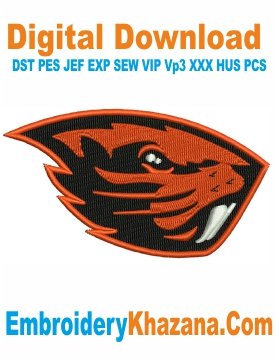 Oregon State Beavers Embroidery Design