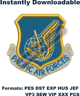 Pacific Air Forces Embroidery Design