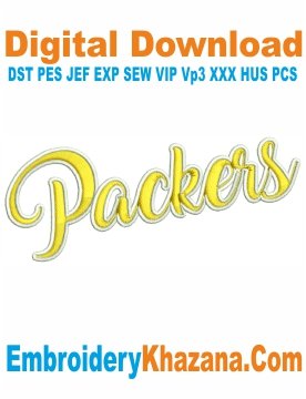 Packers Letters Embroidery Design