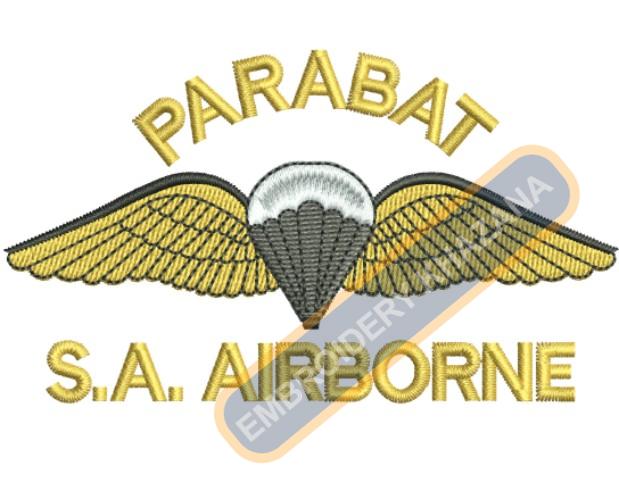 Parabat Airborn Badge Embroidery Design