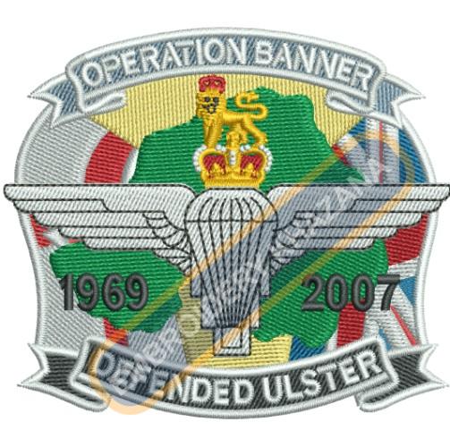 Parachute Regiment Operation Banner Embroidery Design