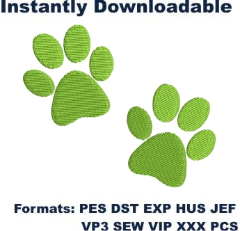 Paws icons embroidery design