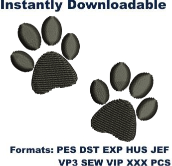 Paws symbol embroidery design