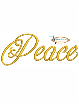 Peace Embroidery Design
