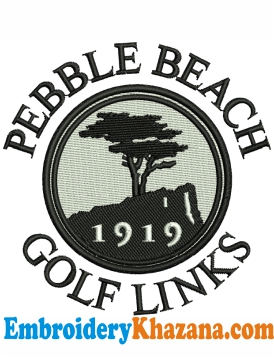 Pebble Beach Logo Embroidery Design