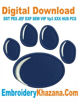 Penn State Paw Embroidery Design