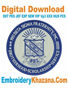 Phi Beta Sigma Fraternity Embroidery Designs