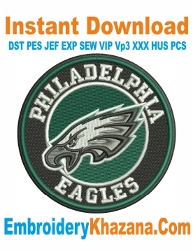 Philadelphia Eagles Logo Embroidery Design