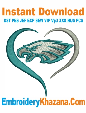 Philadelphia Eagles NFL Logo Embroidery Design