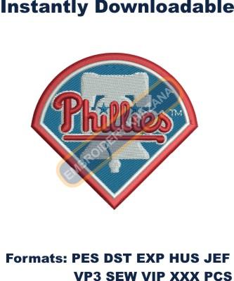 Philadelphia Phillies Logo Embroidery Design