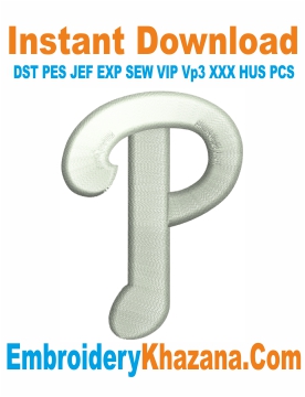 Philadelphia Phillies Logo 3D Puff Embroidery Design