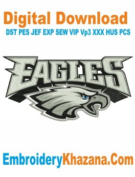 Philadelphia Eagles Back Size Embroidery Design