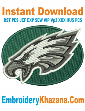 Philadelphia Eagles Logo Cap Embroidery Design