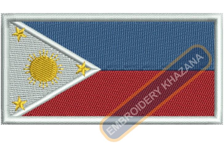 Philippines Flag Embroidery Design
