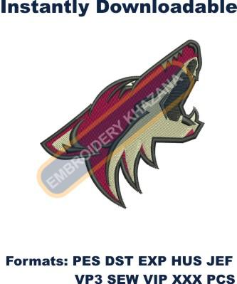 Phoenix Coyotes Logo embroidery design