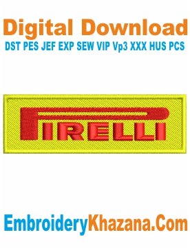 Pirelli Logo Embroidery Design