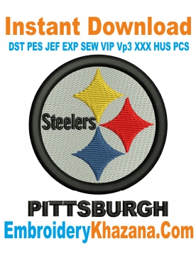 Pittsburgh Steelers Cap Embroidery Design