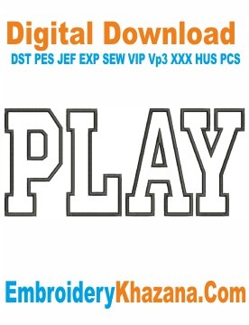 Play Embroidery Design