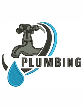Plumbing Logo Embroidery Design