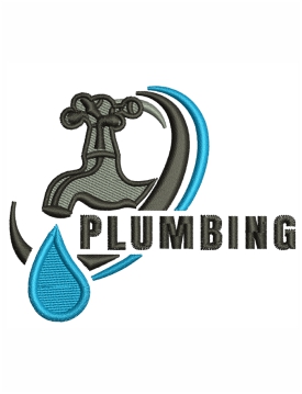 Plumbing Logo Embroidery Design