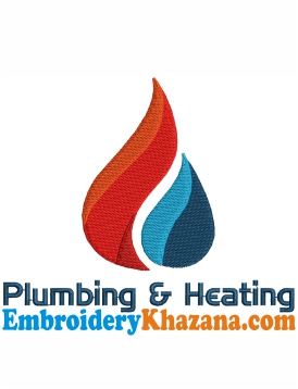Plumbing and Heating Embroidery Design