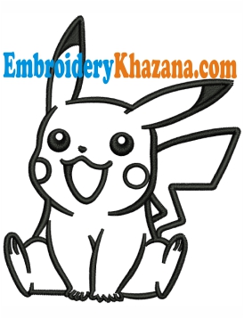 Pokemon Outline Embroidery Design
