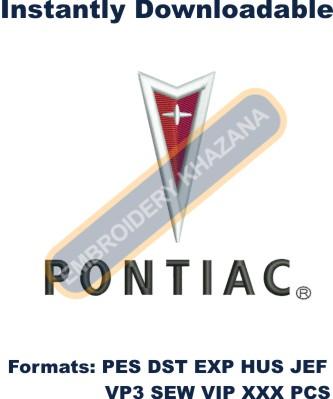 Pontiac Car Logo Embroidery Design