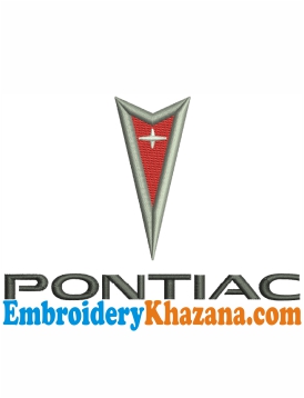 Pontiac Car Logo Embroidery Design