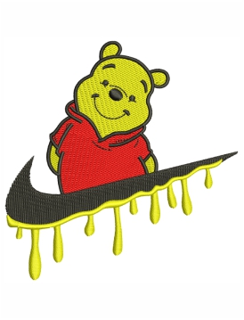Nike Pooh Bear Embroidery Design | Nike Pooh Logo Embroidery Patterns
