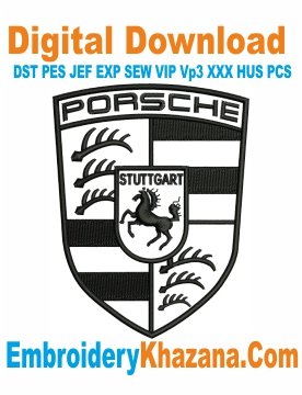 Porsche Embroidery Design