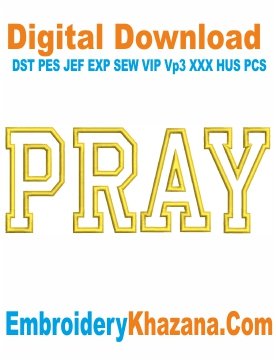 Pray Applique Embroidery Design